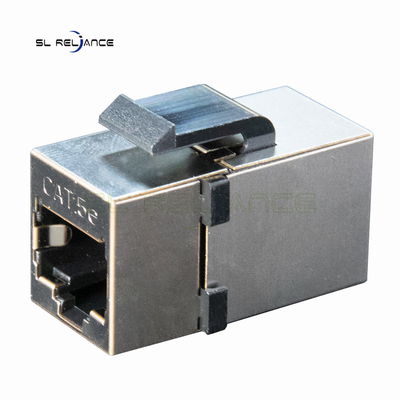 180 องศา Cat5e Tooless RJ45 แจ็คสโตน 8p8c FTP Inline Coupler Type