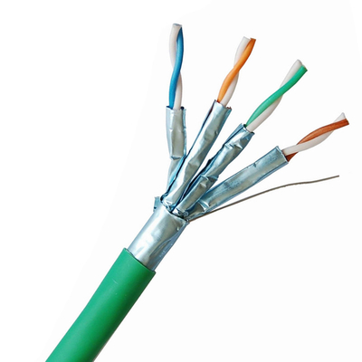 สายเคเบิลอีเธอร์เน็ตคู่บิดเกลียว Cat6A ชีลด์