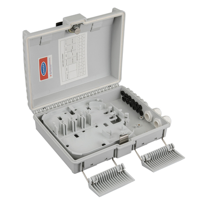 IP65 กล่องไฟเบอร์ออปติก NAP กลางแจ้งกันน้ำ 12 พอร์ตกล่องเลิกจ้างไฟเบอร์