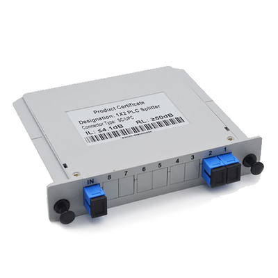 ตัวแยกไฟเบอร์ออปติก SC APC 1x2 ขนาดกะทัดรัด / ตัวแยกไฟเบอร์โหมดเดี่ยว