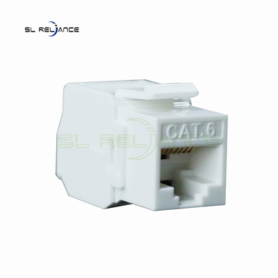 Unscreened UTP CAT6 RJ45 Keystone Jack Network แจ็คโมดูลาร์ 180 องศา
