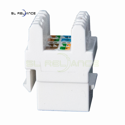 สีขาว 22~26 AWG Cat5e Keystone Coupler 8P8C Network Keystone Jack
