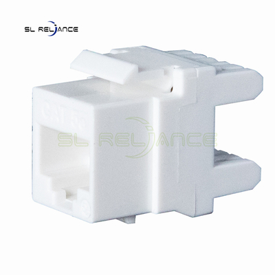 สีขาว 22~26 AWG Cat5e Keystone Coupler 8P8C Network Keystone Jack